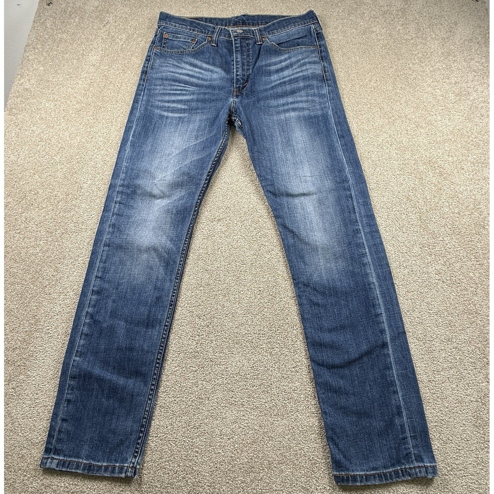 Levi's 522 Jeans Size 32x32 Mens Slim Tapered‎ Stretch Blue Denim